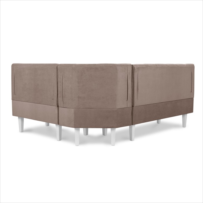 Кухонный уголок «Лео» 1480×1700 (880×580×1100) (Какао)