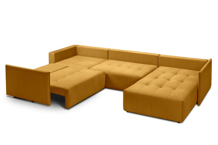 Мягкий угол «Чилетти» П-образный (Горчичный)