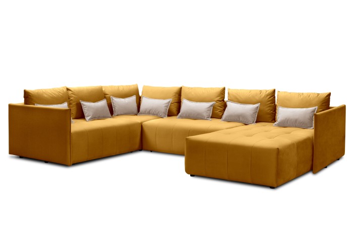 Мягкий угол «Чилетти» П-образный (Горчичный)