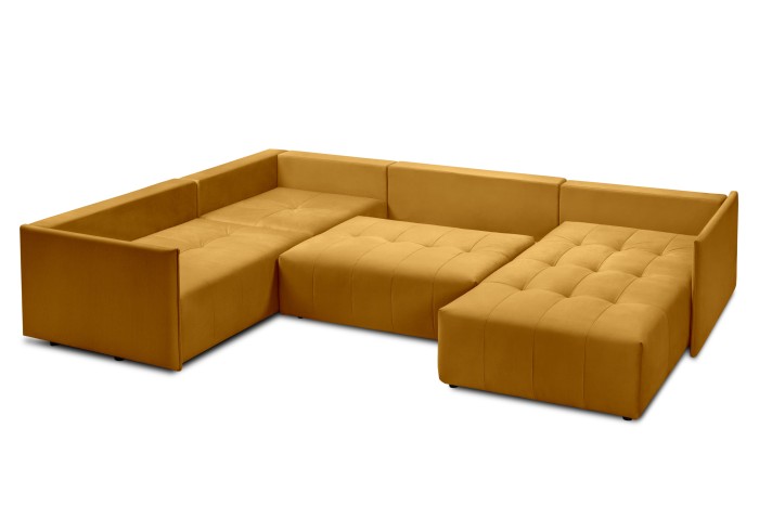 Мягкий угол «Чилетти» П-образный (Горчичный)