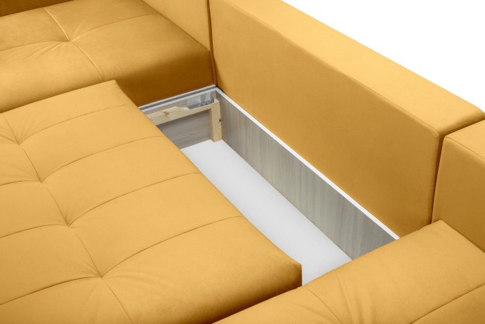 Мягкий угол «Чилетти» П-образный (Горчичный)