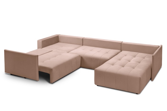 Мягкий угол «Чилетти» П-образный (Пудровый)