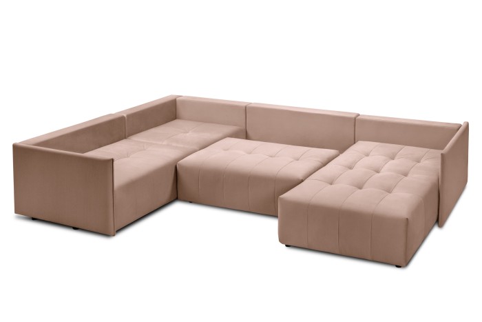 Мягкий угол «Чилетти» П-образный (Пудровый)