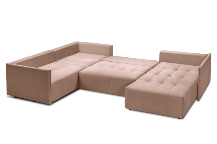 Мягкий угол «Чилетти» П-образный (Пудровый)