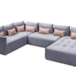 Мягкий угол «Чилетти» П-образный (Светло-серый)