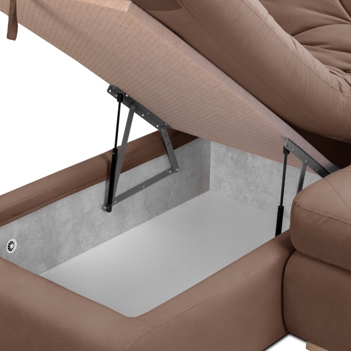 Мягкий угол «Борнео» с оттоманкой (Какао)