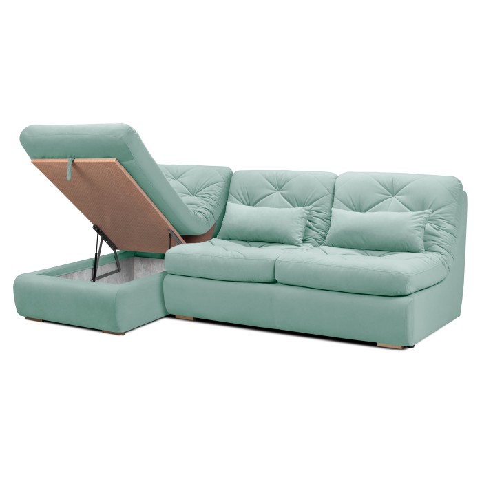 Мягкий угол «Борнео» с оттоманкой (Мятный)