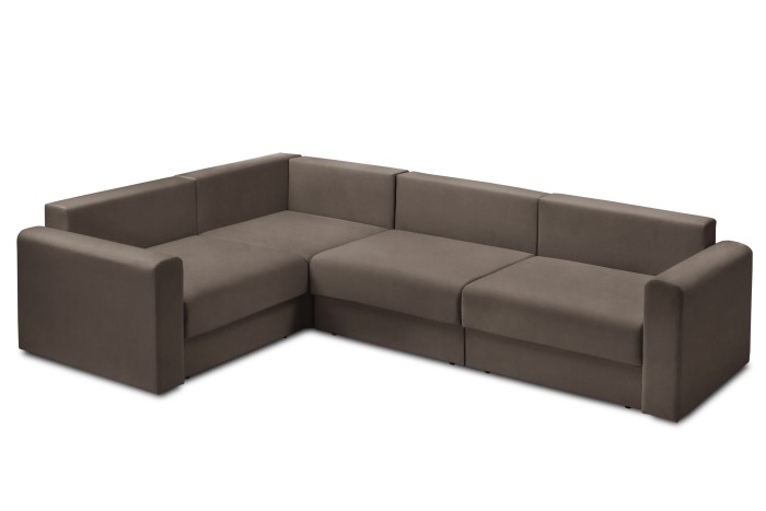 Мягкий угол «Мэдисон» long левый ПБ (Мокко)