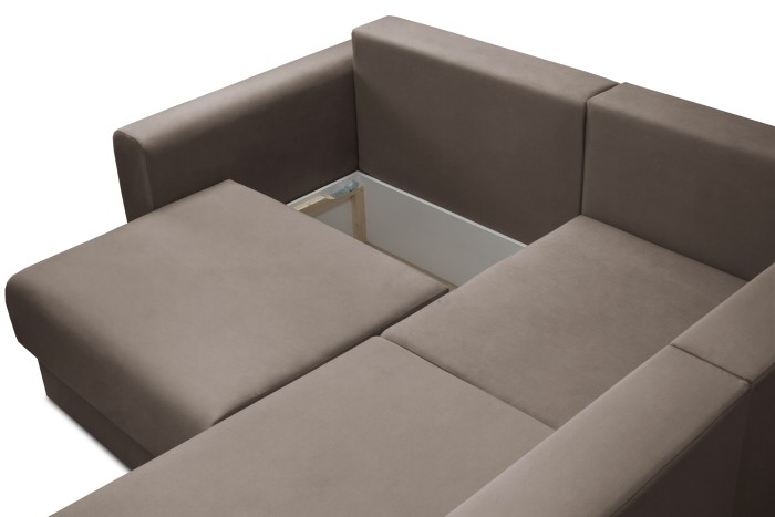 Мягкий угол «Мэдисон» long левый ПБ (Мокко)