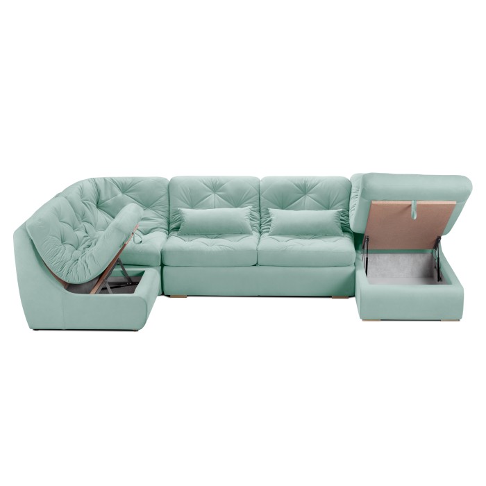 Мягкий угол «Борнео» П-образный (Мятный)