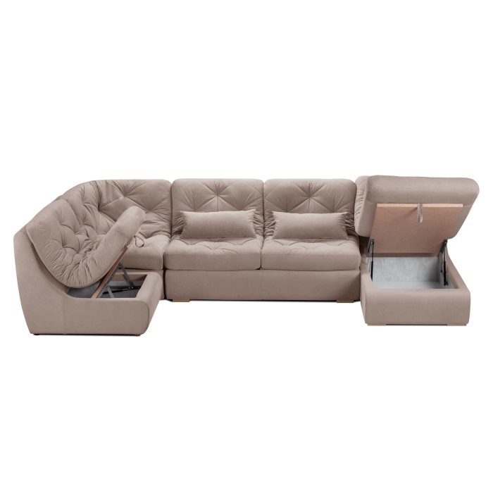 Мягкий угол «Борнео» П-образный (Какао)