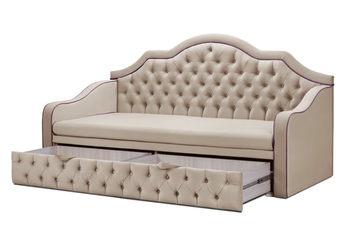 Кровать «Инфинити» 900×2000 с ящиками (Кремовый)