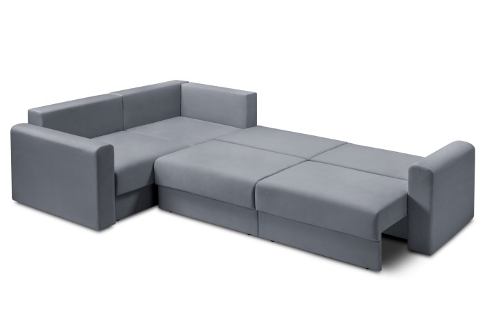 Мягкий угол «Мэдисон» long левый ПБ (Серый)