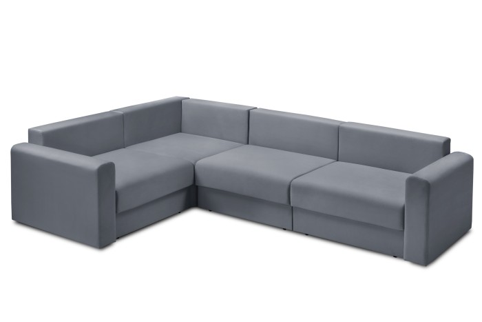 Мягкий угол «Мэдисон» long левый ПБ (Серый)