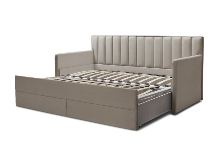 Кровать «Порше» 900×2000 с двумя боковинами (Кремовый)