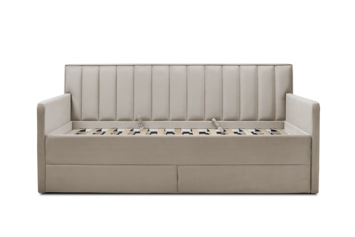 Кровать «Порше» 900×2000 с двумя боковинами (Кремовый)