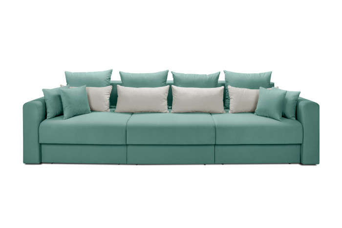Диван-кровать «Мэдисон» 3-х секц ПБ (Аквамариновый)