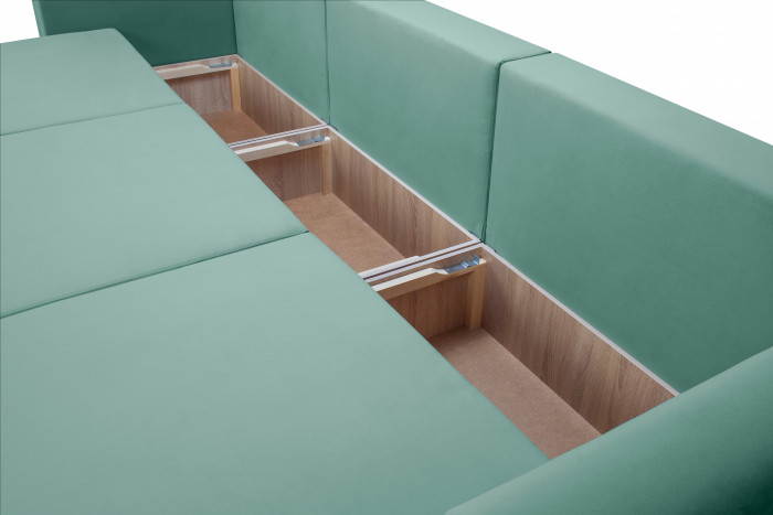 Диван-кровать «Мэдисон» 3-х секц ПБ (Аквамариновый)