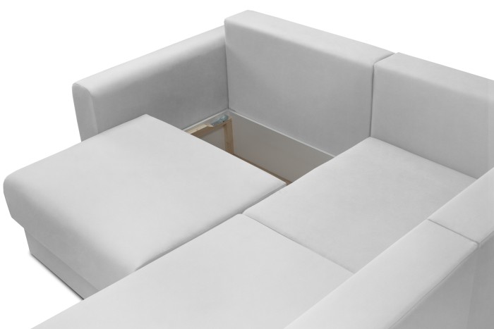 Мягкий угол «Мэдисон» long левый ПБ (Белый)