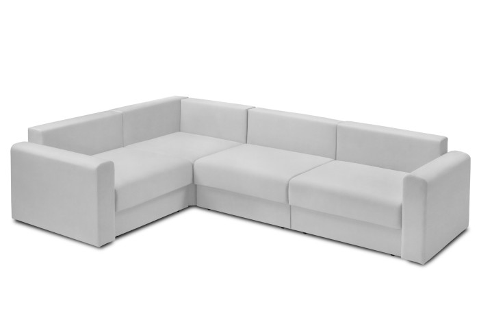 Мягкий угол «Мэдисон» long левый ПБ (Белый)