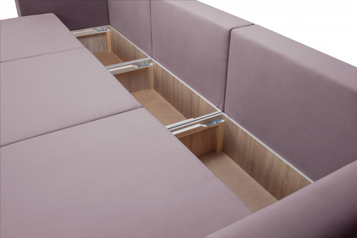 Диван-кровать «Мэдисон» 3-х секц ПБ (Пудровый)