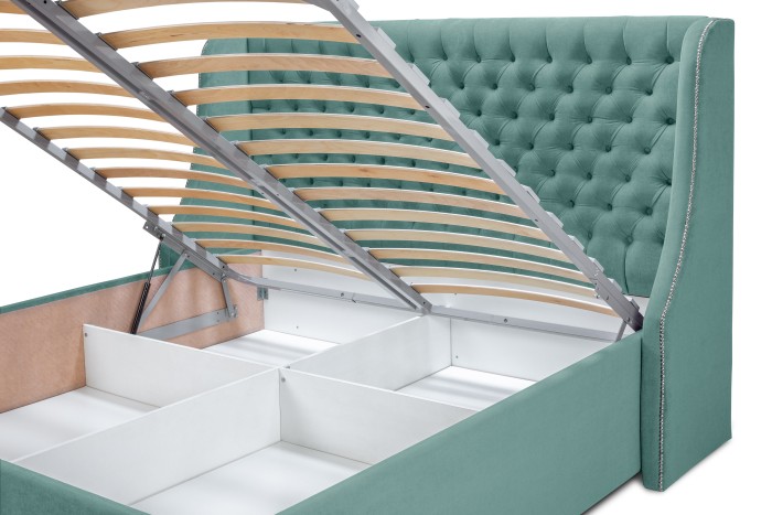 Кровать «Пандора» (Аквамариновый)