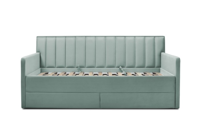 Кровать «Порше» 900×2000 с двумя боковинами (Мятный)