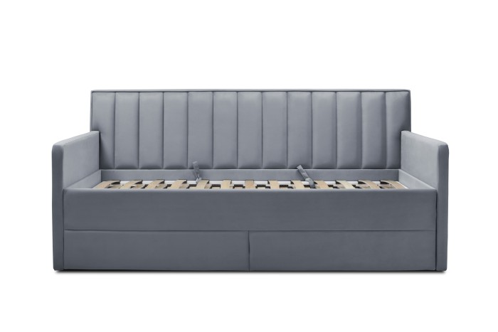 Кровать «Порше» 900×2000 с двумя боковинами (Светло-серый)