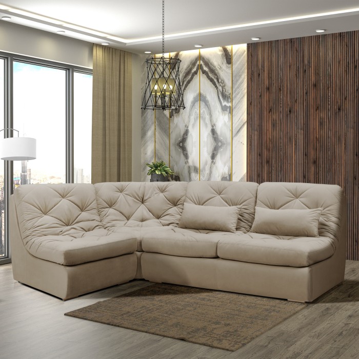 Мягкий угол «Борнео» (Кремовый)