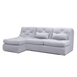 Мягкий угол «Борнео» с оттоманкой (Светло-серый)