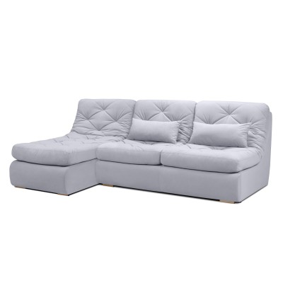 Мягкий угол «Борнео» с оттоманкой (Светло-серый)