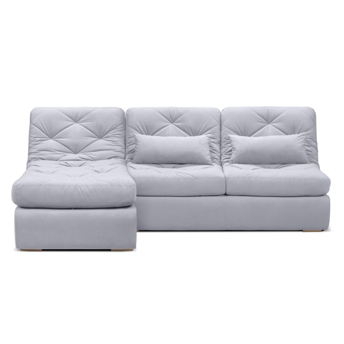 Мягкий угол «Борнео» с оттоманкой (Светло-серый)