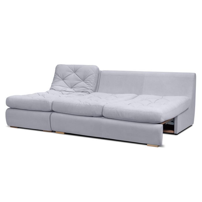 Мягкий угол «Борнео» с оттоманкой (Светло-серый)