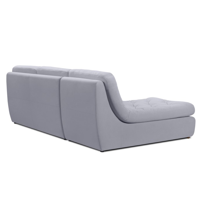 Мягкий угол «Борнео» с оттоманкой (Светло-серый)