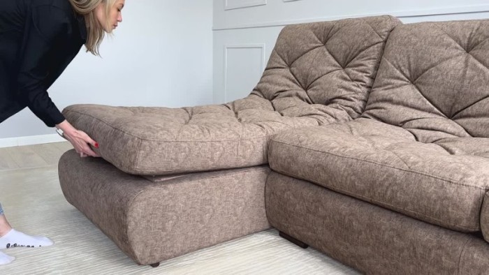 Мягкий угол «Борнео» с оттоманкой (Светло-серый)