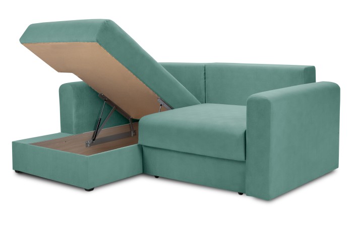 Мягкий угол «Мэдисон» левый (Аквамариновый)