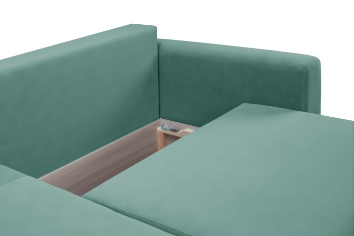 Мягкий угол «Мэдисон» левый (Аквамариновый)