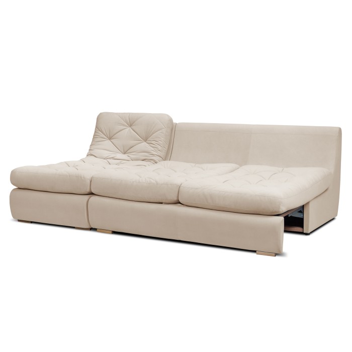 Мягкий угол «Борнео» с оттоманкой (Кремовый)