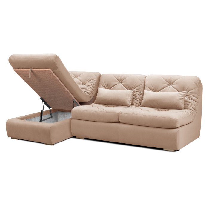 Мягкий угол «Борнео» с оттоманкой (Бежевый)