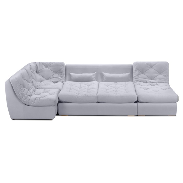 Мягкий угол «Борнео» П-образный (Светло-серый)