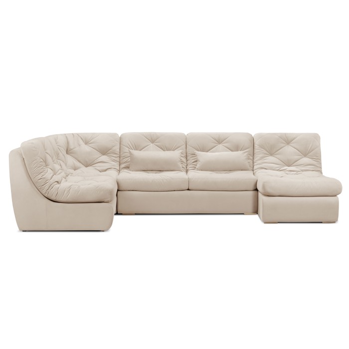 Мягкий угол «Борнео» П-образный (Кремовый)