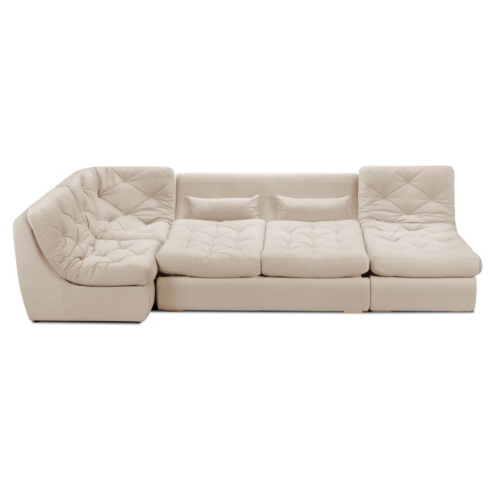 Мягкий угол «Борнео» П-образный (Кремовый)