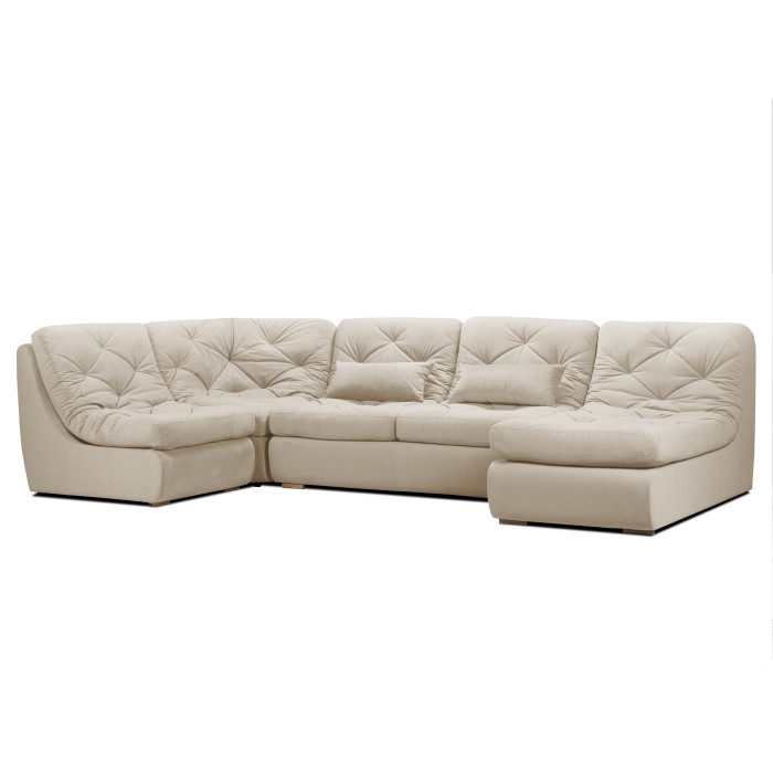 Мягкий угол «Борнео» П-образный (Кремовый)