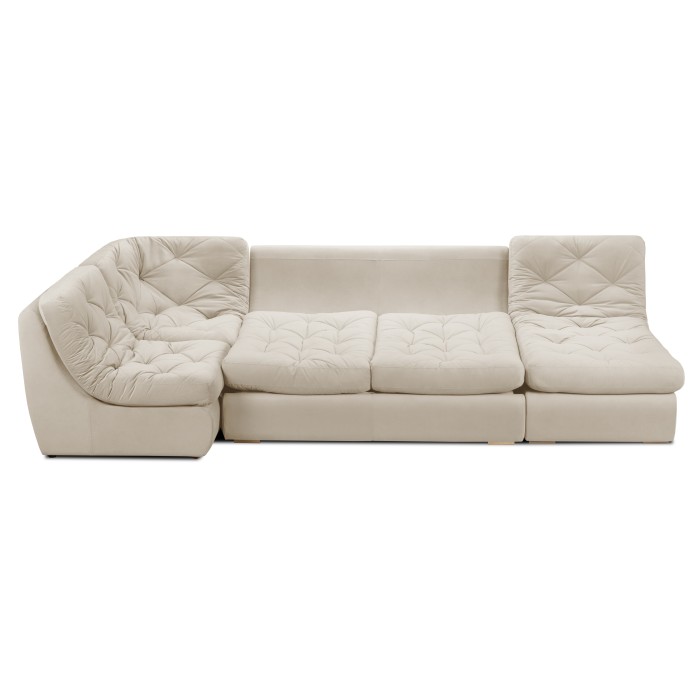 Мягкий угол «Борнео» П-образный (Кремовый)