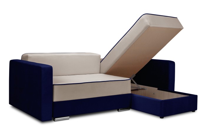 Мягкий угол «Перс» (Бежевый/Синий)