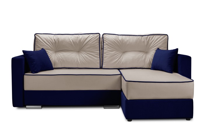 Мягкий угол «Перс» (Бежевый/Синий)