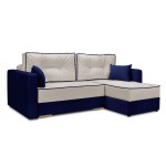 Мягкий угол «Перс» (Бежевый/Синий)