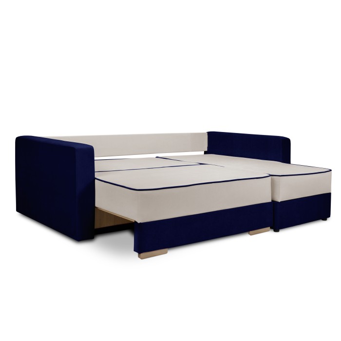 Мягкий угол «Перс» (Бежевый/Синий)