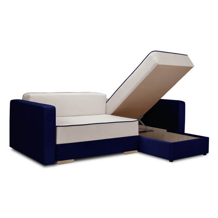 Мягкий угол «Перс» (Бежевый/Синий)