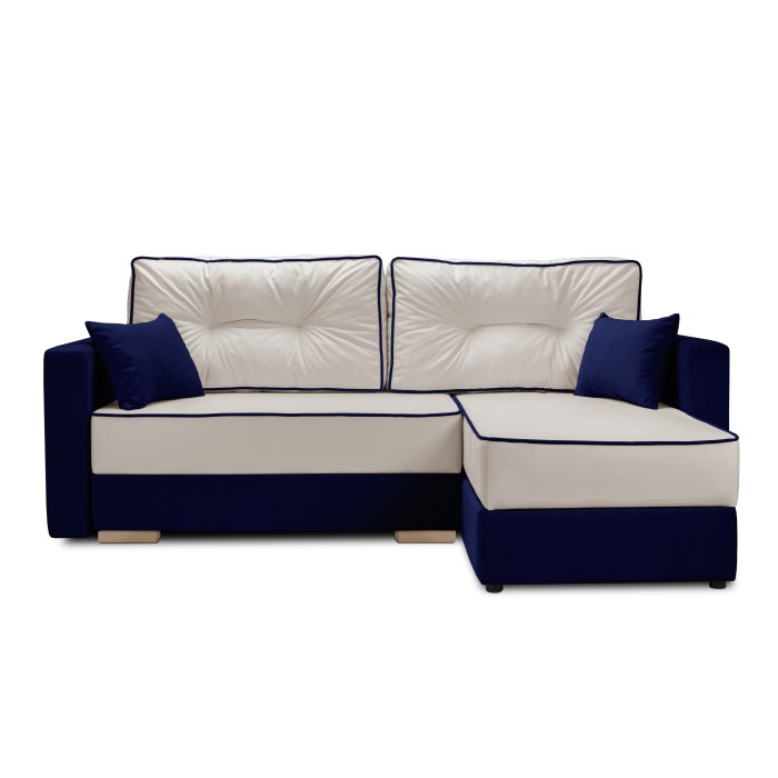 Мягкий угол «Перс» (Бежевый/Синий)